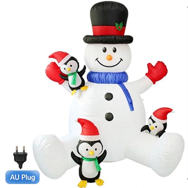 Inflatable Snowman Penguin Christmas Decoration