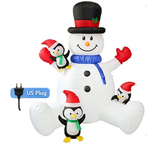 Inflatable Snowman Penguin Christmas Decoration