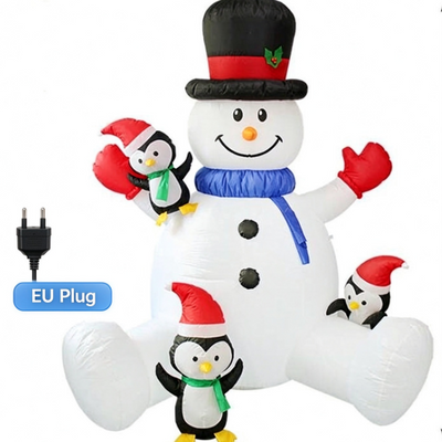 Inflatable Snowman Penguin Christmas Decoration