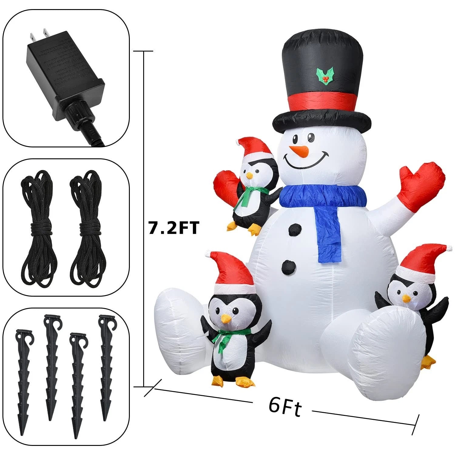 Inflatable Snowman Penguin Christmas Decoration